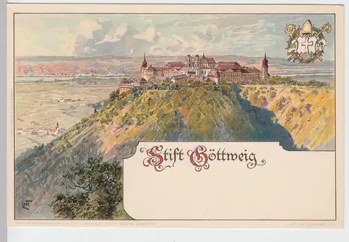 (60170) AK Furth, Stift Göttweig, Litho um 1900