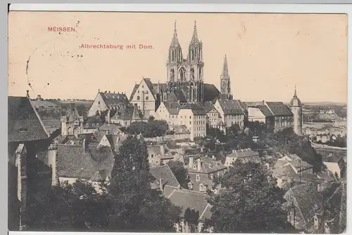 (60083) AK Meissen, Albrechtsburg mit Dom, 1914