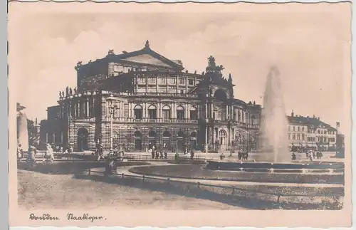 (60053) Foto AK Dresden, Staatsoper, vor 1945