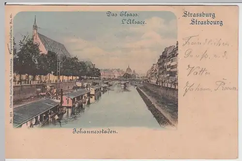 (59948) AK Straßburg, Strasbourg, Johannesstaden 1900