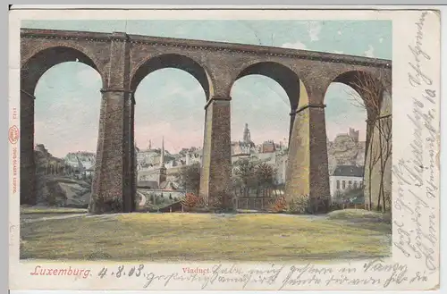 (59942) AK Luxemburg, Viaduct 1903