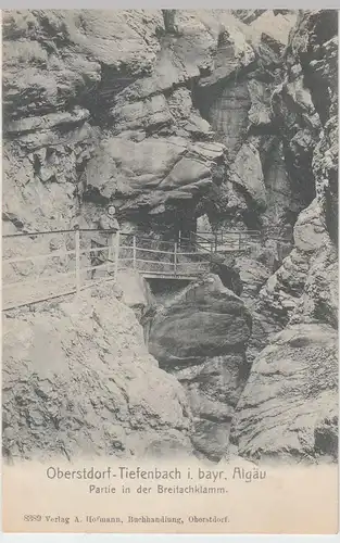 (59858) AK Oberstdorf-Tiefenbach, Partie i.d. Breitachklamm, 1908