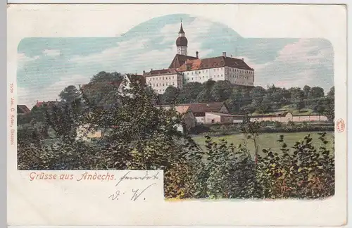 (59847) AK Grüsse aus Andechs, Kloster 1904