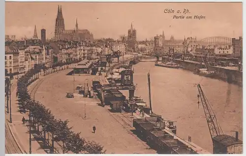 (59797) AK Köln, Partie am Hafen 1913