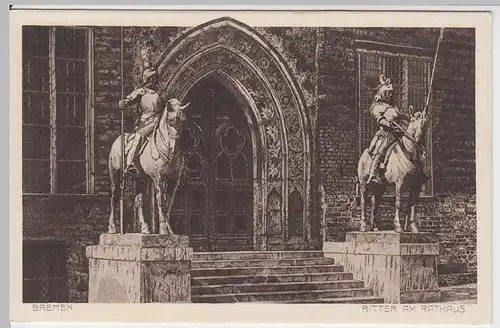 (59784) AK Bremen, Ritter am Rathaus, vor 1945