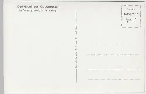 (59736) Foto AK Niederländische Trachten, Oud-Groninger Kleederdracht