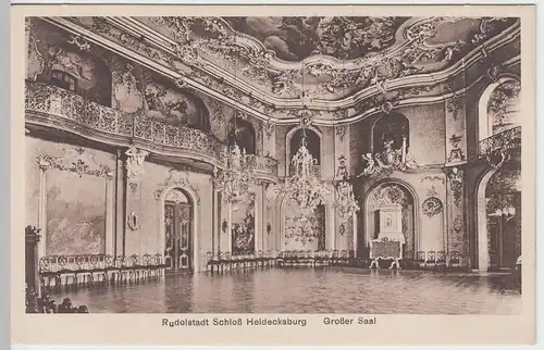 (59597) AK Rudolstadt, Schloss Heidecksburg, Großer Saal, vor 1945