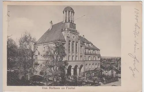 (59582) AK Freital, Rathaus, 1925