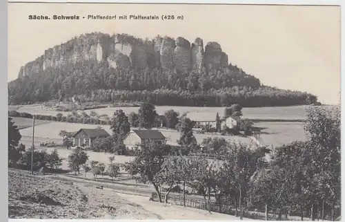 (59569) AK Sächsische Schweiz, Pfaffendorf m. Pfaffenstein vor 1945