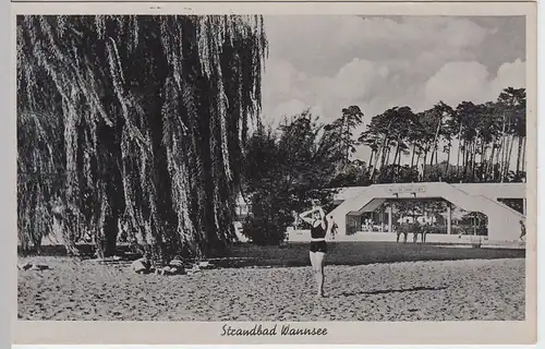 (59560) AK Berlin-Wannsee, Strandbad, 1940/50er