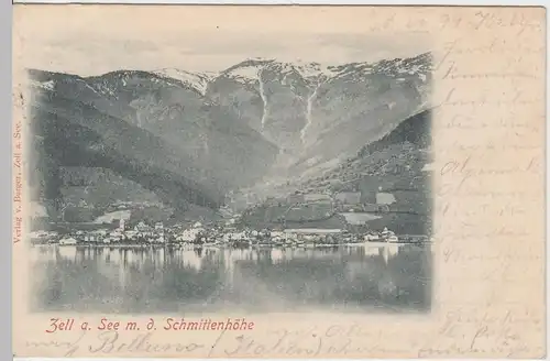 (59430) AK Zell am See, Panorama m. Schmittenhöhe, 1899