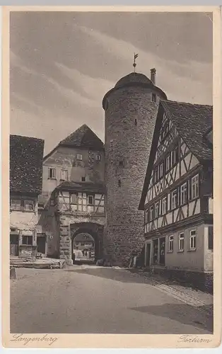 (59423) AK Langenburg, Stadttor mit Torturm, vor 1945