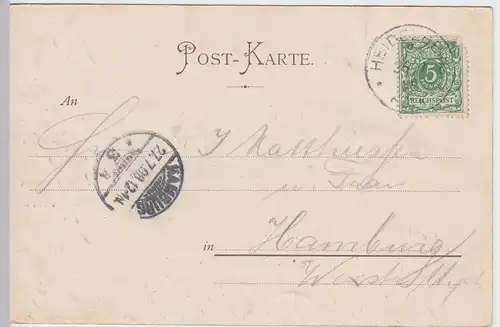 (59344) AK Gruss v. Heidelberger Schloss, Otto-Heinrichsbau 1898