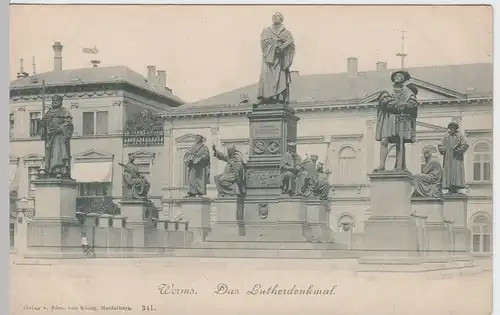 (59329) AK Worms, Lutherdenkmal, vor 1905