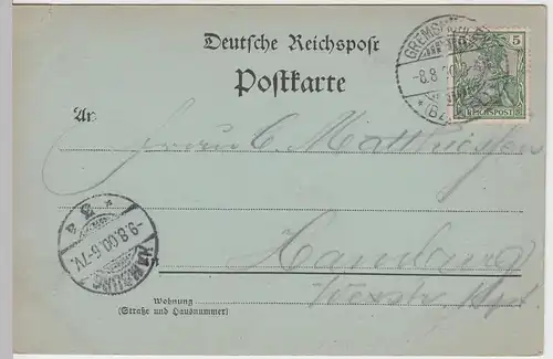 (59325) AK Gruss a.d. Holsteinischen Schweiz, Uglei, Mondscheinkarte 1900