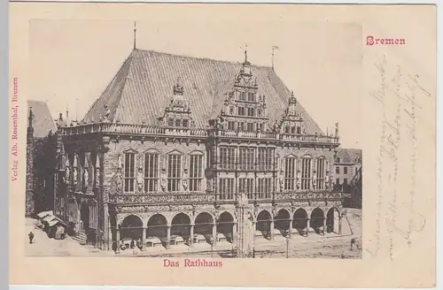 (59323) AK Bremen, Rathaus, vor 1905