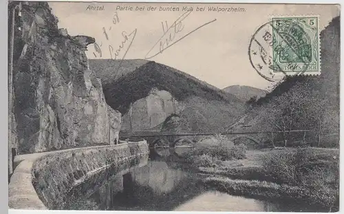 (59322) AK Ahrtal, Partie bei der bunten Kuh bei Waldporzheim, 1908