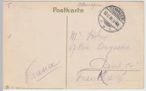 (59322) AK Ahrtal, Partie bei der bunten Kuh bei Waldporzheim, 1908