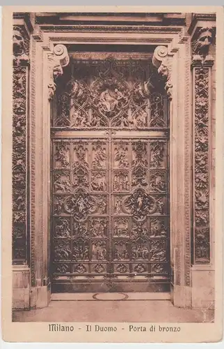 (59296) AK Milano, Mailand, Il Duomo, porta di bronzo, vor 1945