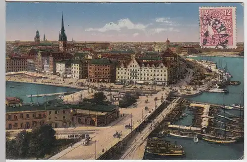 (59291) AK Stockholm, Aussicht vom Aufzug Katarinahissen, vor 1945