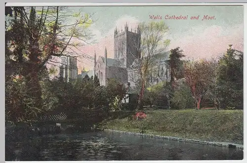 (59281) AK Wells Cathedral and Moat, vor 1945