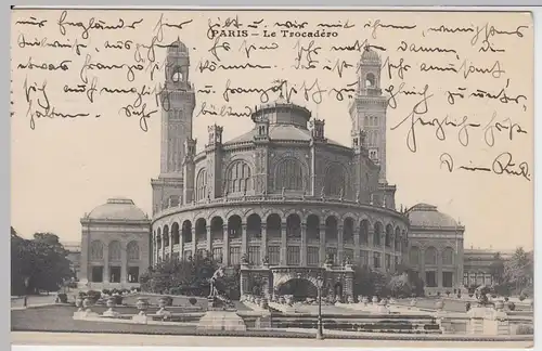 (59250) AK Paris, Le Trocadéro, 1911
