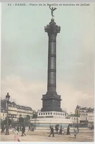 (59243) AK Paris, Place de la Bastille et Colonne de Juillet, vor 1945