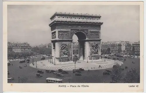 (59226) AK Paris, Place de l'Étoile, vor 1945