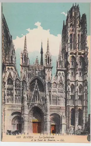 (59188) AK Rouen, La Cathédrale et la Tour de Beurre, vor 1945,