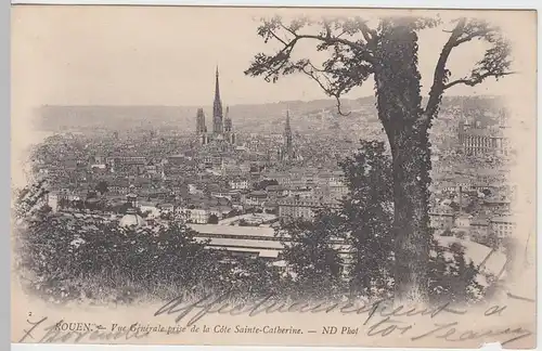 (59180) AK Rouen, vue générale prise de la Cote Ste-Catherine, 1902