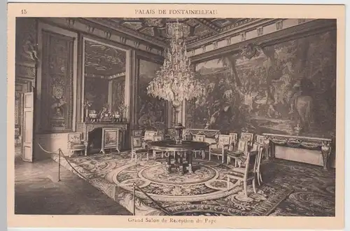 (59174) AK Fontainebleau, Palais, Grand Salon de Réception du Pape, vor 1945