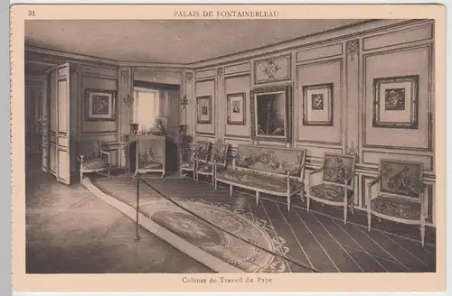 (59173) AK Fontainebleau, Palais, Cabinet de Travail du Pape, vor 1945