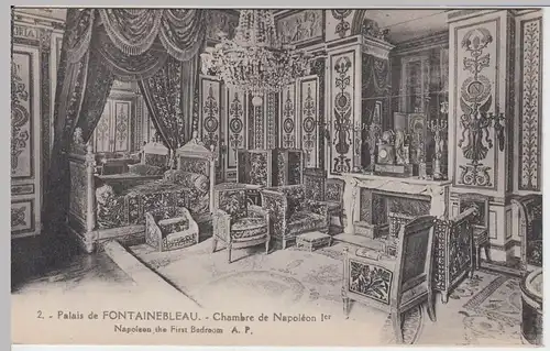(59169) AK Fontainebleau, Palais, Chambre de Napoléon I., vor 1945