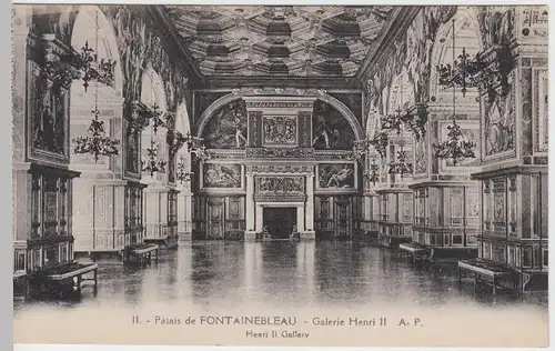 (59168) AK Fontainebleau, Palais, Galerie Henri II., vor 1945