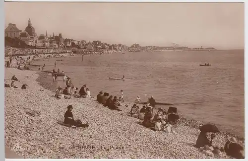 (59167) Foto AK Le Havre, La Plage, vor 1945