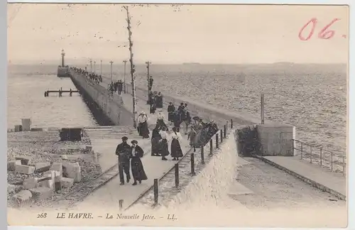 (59156) AK Le Havre, La nouvelle Jetée, 1906