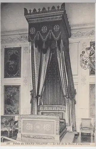 (59151) AK Grand Trianon, Palais, Le Lit de la Reine d'Angleterre, vor 1945