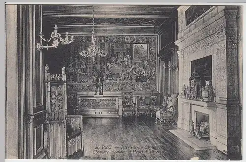 (59142) AK Pau, Chateau, Chambre à coucher de Henri d'Albret, vor 1945