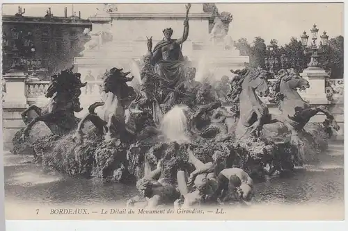 (59135) AK Bordeaux, Le Détail du Monument des Girondins, vor 1945