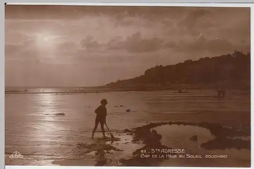 (59130) Foto AK Sainte-Adresse, Cap de la Heve au soleil couchant, vor 1945