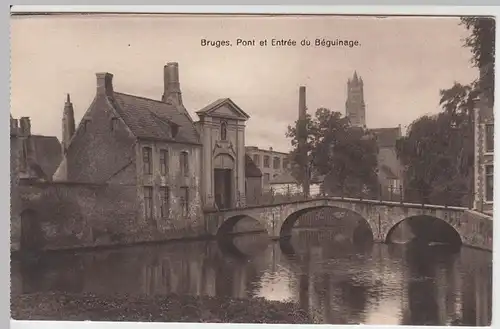 (59127) AK Bruges, Brügge, Pont et Entrée du Béguinage, vor 1945