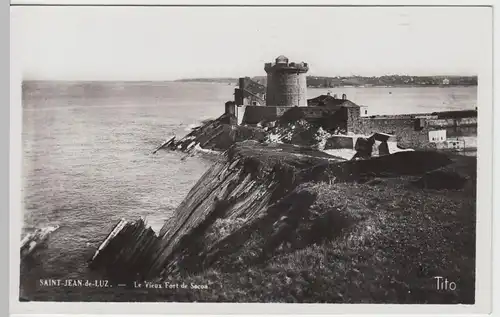 (59108) Foto AK Saint-Jean-de-Luz, Le Vieux Fort du Socoa, vor 1945