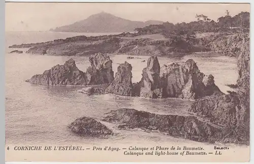 (59104) AK corniche de L'Estérel, Calanque et Phare de la Baumette, vor 1945