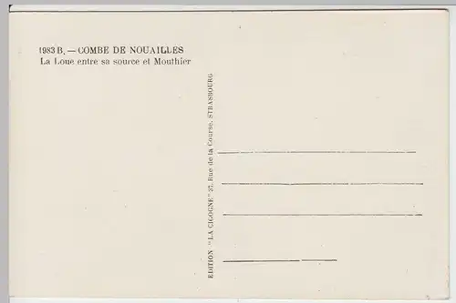 (59100) Foto AK Combe de Nouailles, La Loue entre sa source et Mouthier