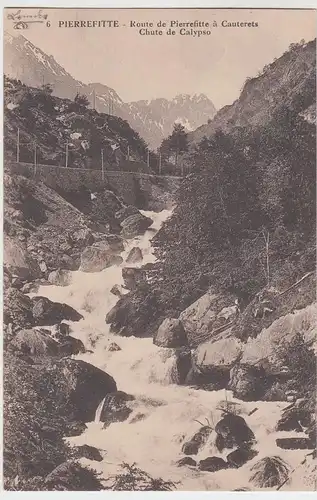 (59098) AK Pierrefitte, Route à Cauterets, Chute de Calypso, vor 1945