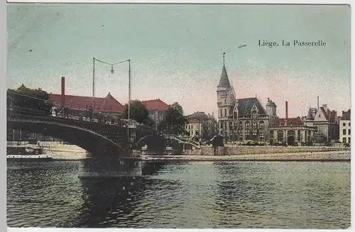(59089) AK Liège, Lüttich, La Passerelle, vor 1945