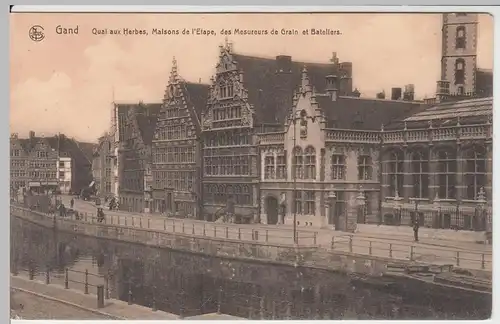 (59088) AK Gand, Gent, Quai aus Herbes, Maison de l'Etape, vor 1945