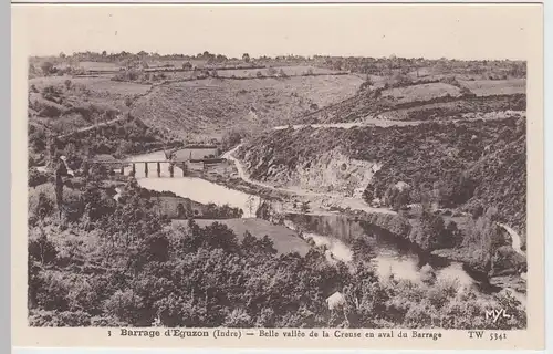 (59050) AK Barrage d'Eguzon (Indre), Indre-Staudamm, vor 1945