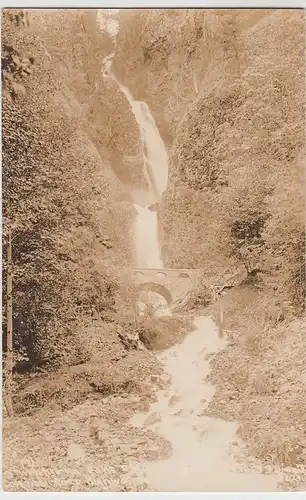 (58691) Foto AK Wahkeena Falls w. Bridge, Columbia River Gorge vor 1945