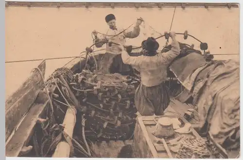(58638) AK Holländische Fischer holen Netz ein, franz. Karte vor 1945